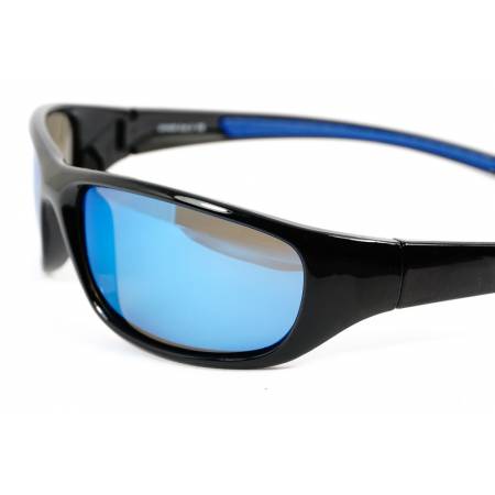 okulary sportowe z niebieskimi soczewkami