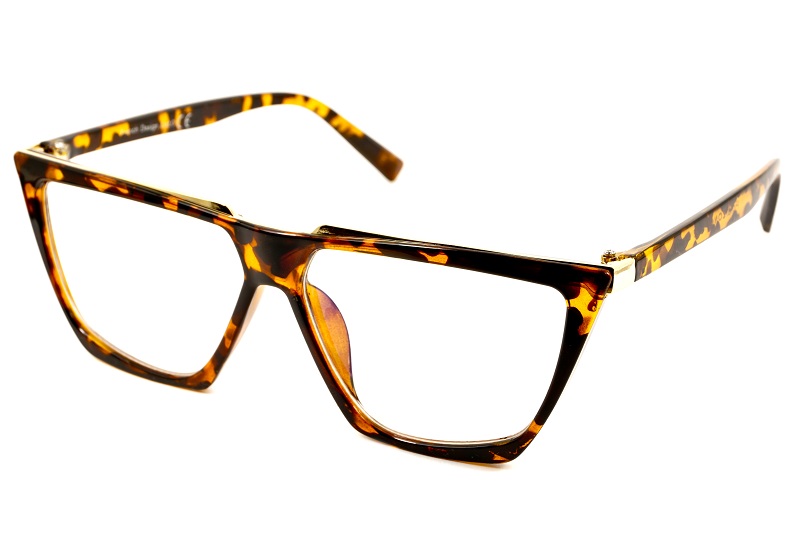 okulary antyrefleksyjne w panterkę