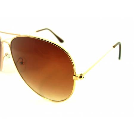 Okulary przeciwsłoneczne Pilotki złote gradientowe Revers 476-2