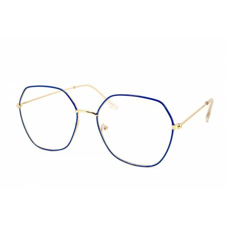 niebieskie druciane okulary antyrefleksyjne