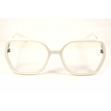 duże okulary zerówki białe antyrefleksyjne