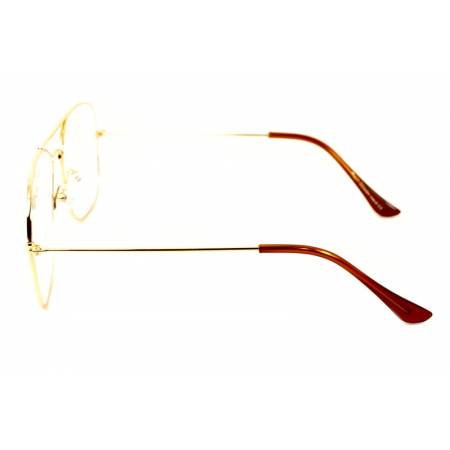 okulary antyrefleksyjne ze złotymi oprawkami