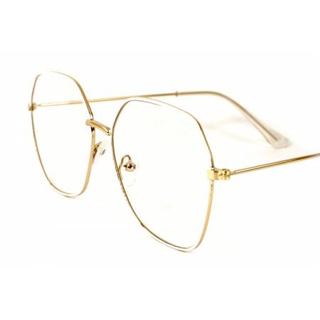okulary zerówki antyrefleksy druciane białe